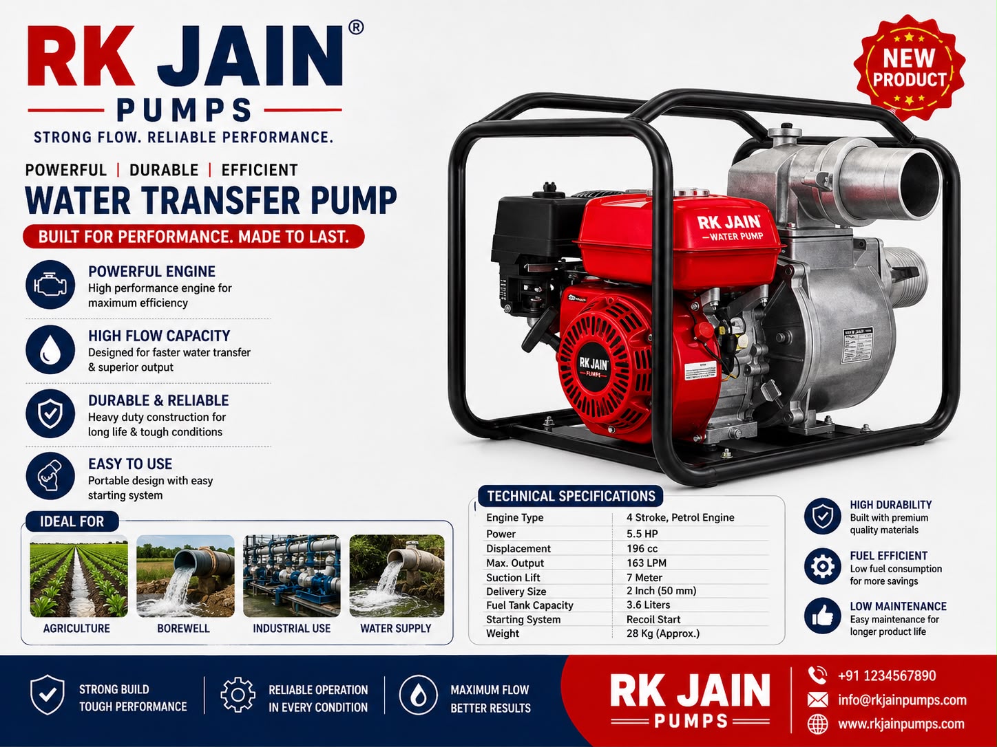 RK Jain Water Transfer Pump — full brochure