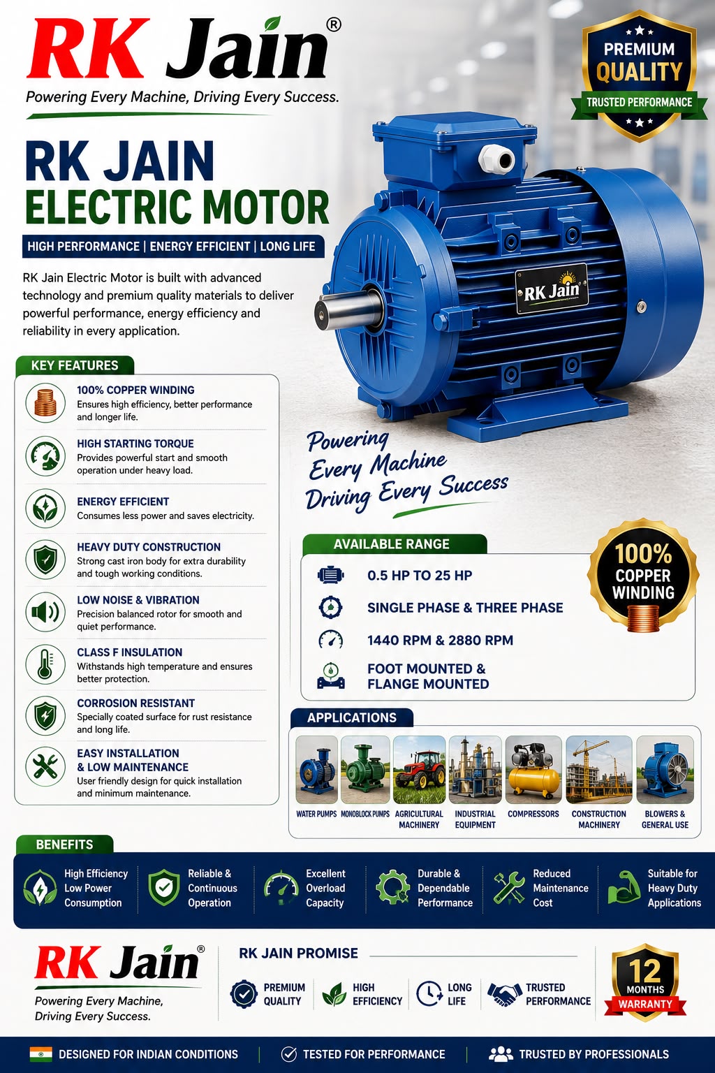 RK Jain Electric Motor — full brochure
