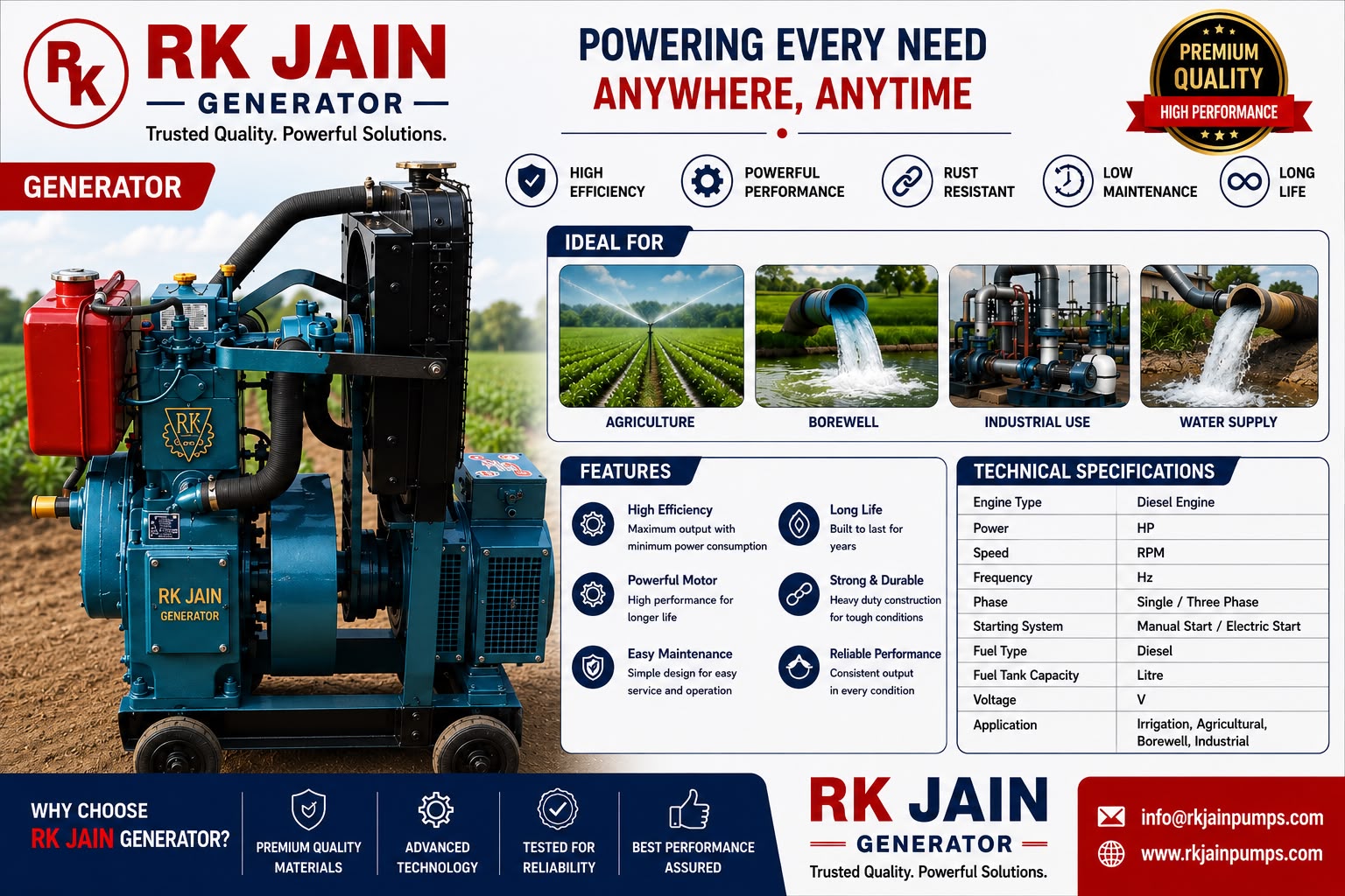 RK Jain Generator — full brochure