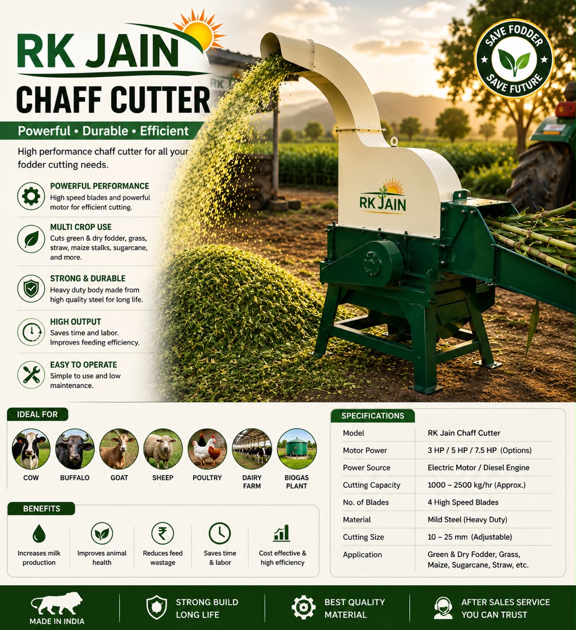 RK Jain Chaff Cutter (Heavy Duty) — full brochure