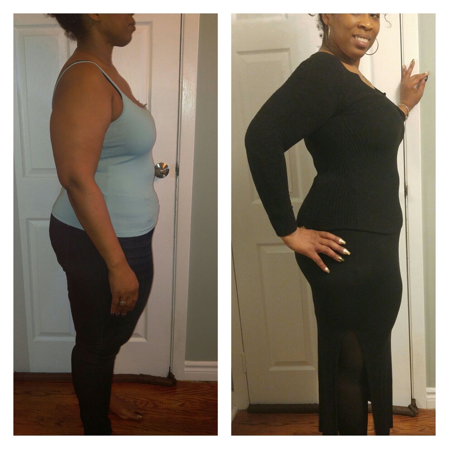 Client before and after transformation