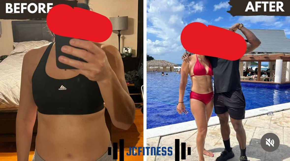 Client before and after transformation