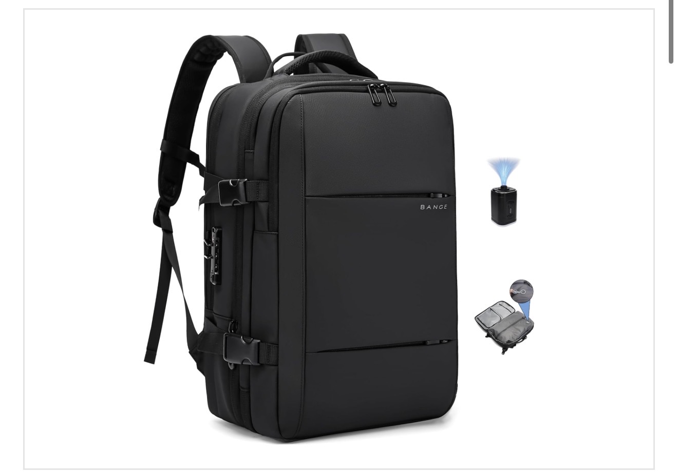 Veyro vacuum compression travel backpack
