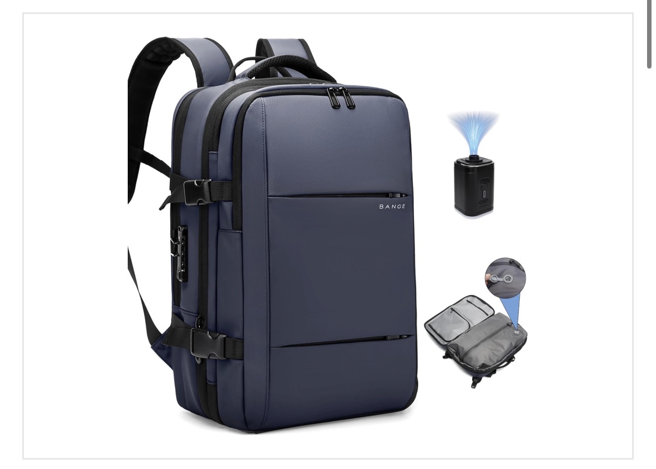 Veyro backpack — navy colorway