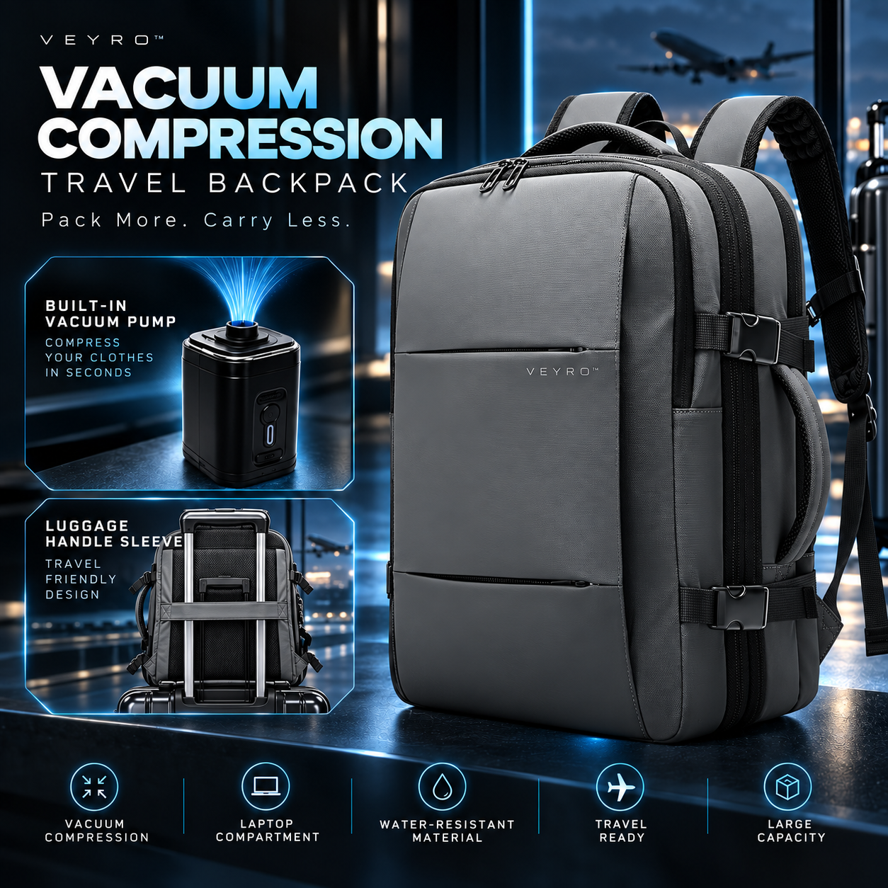 Veyro backpack — Gray