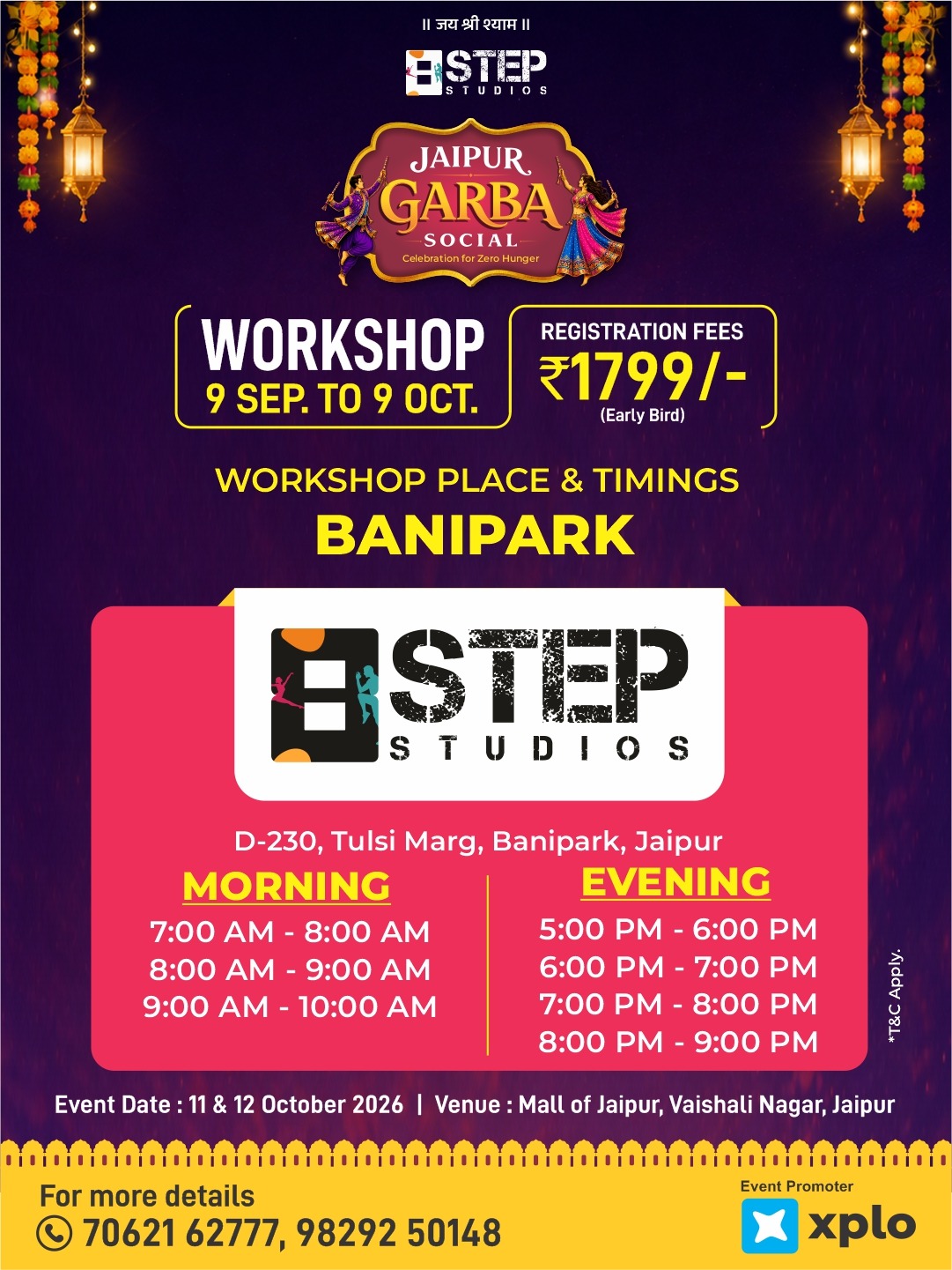 Workshop location poster — Banipark · 8 Step Studio