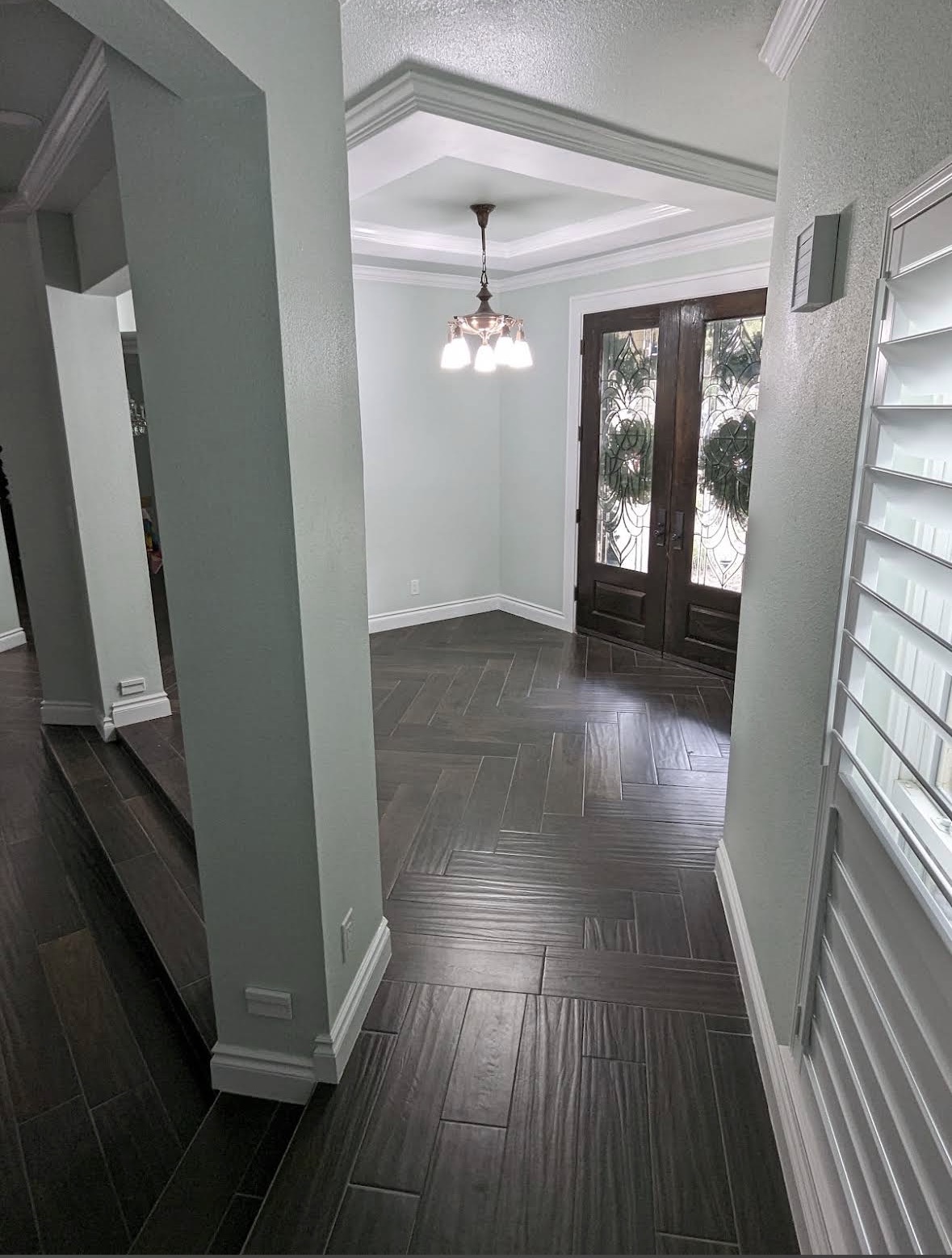 Herringbone Tile Foyer