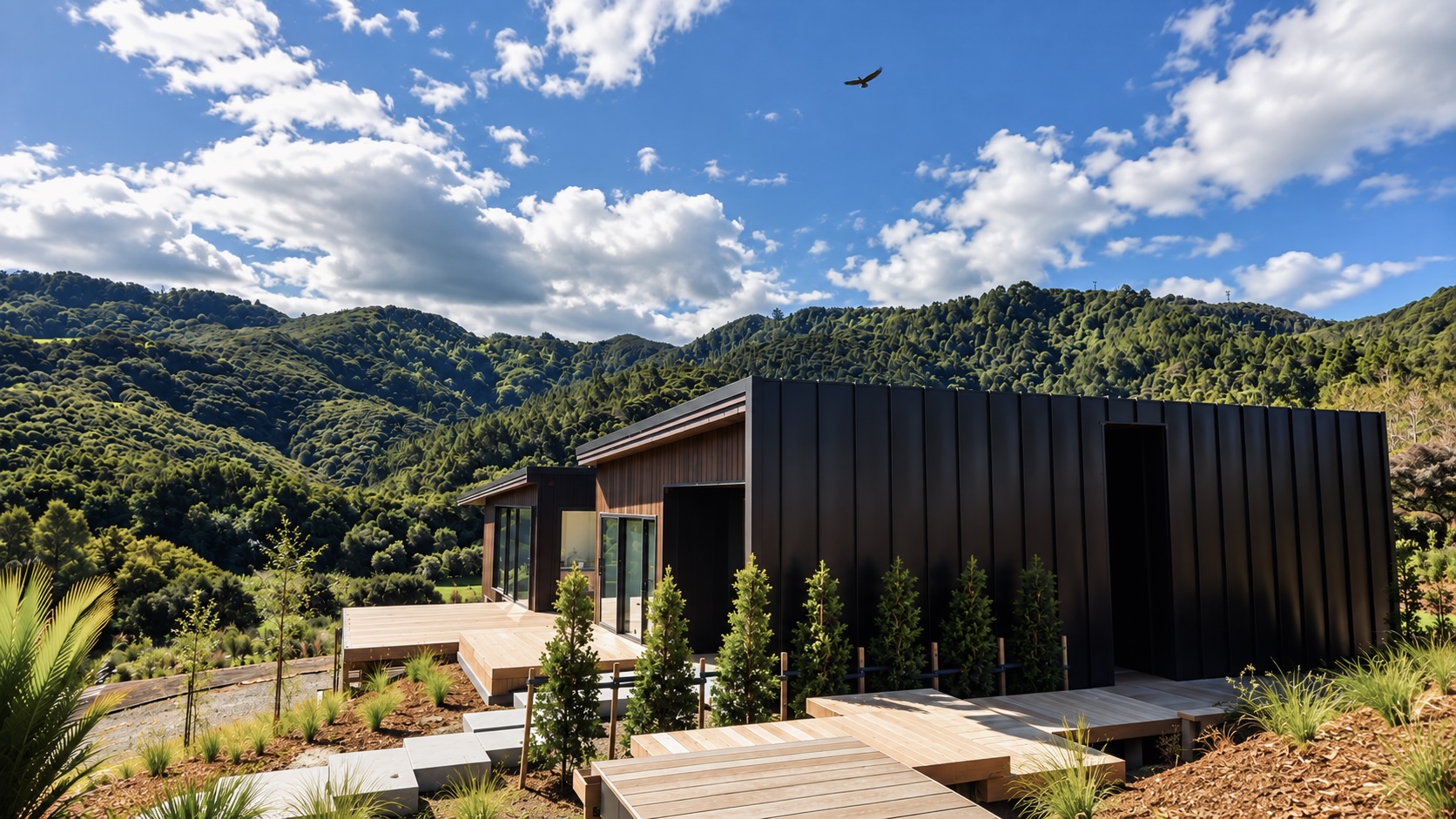 Progress — deck and valley view