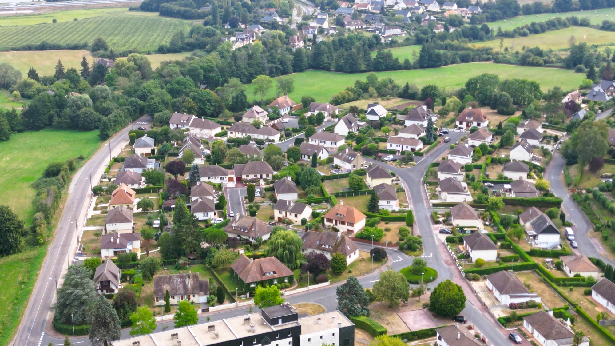 Les lotissements dans le vert