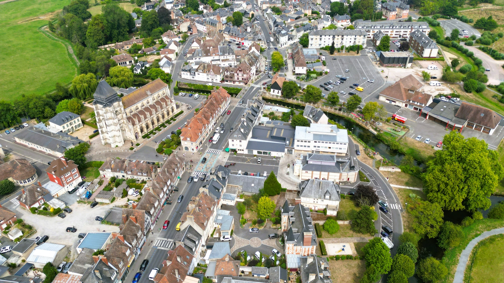 Le cœur de ville à vol d'oiseau