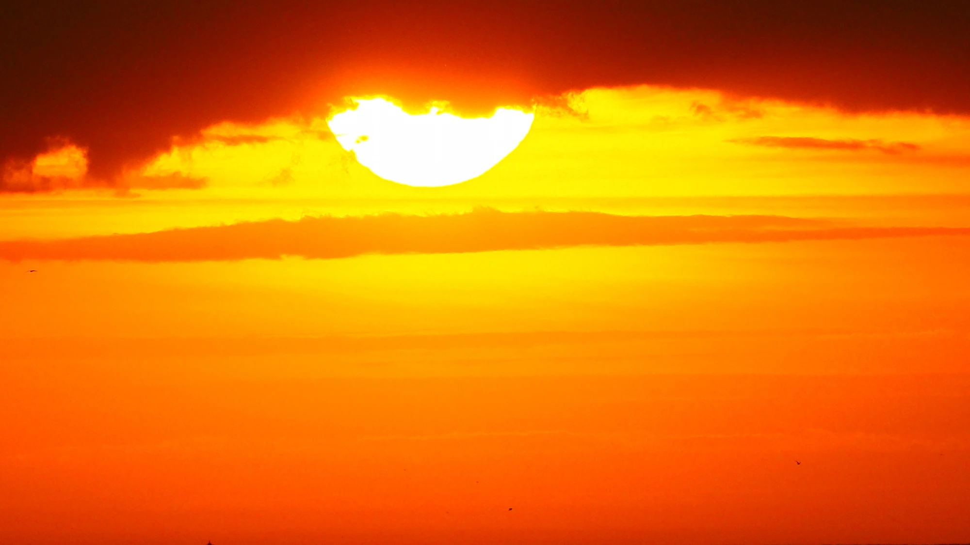 Coucher de soleil sur la Manche