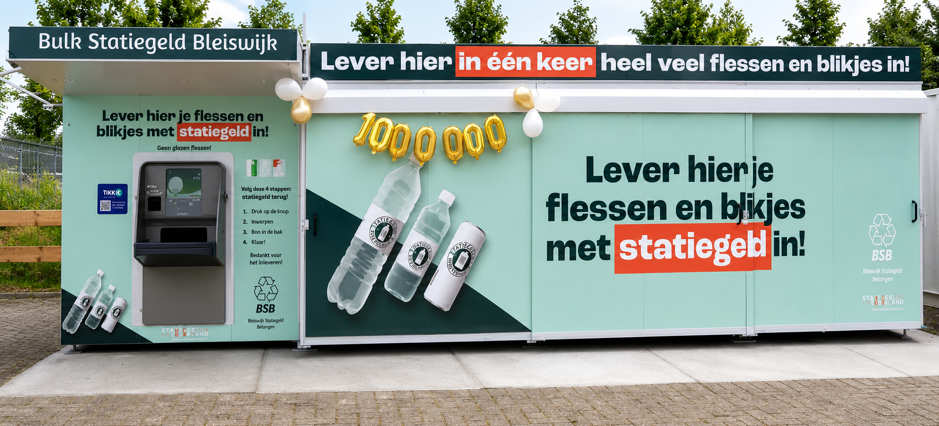 Recycling-inleverpunt voor blikjes en flessen