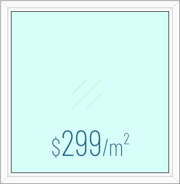 Fixed Window — CSP price $299 per square metre