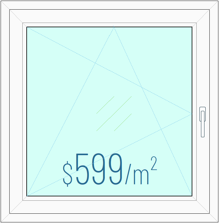 Tilt & Turn Window — CSP price $599 per square metre