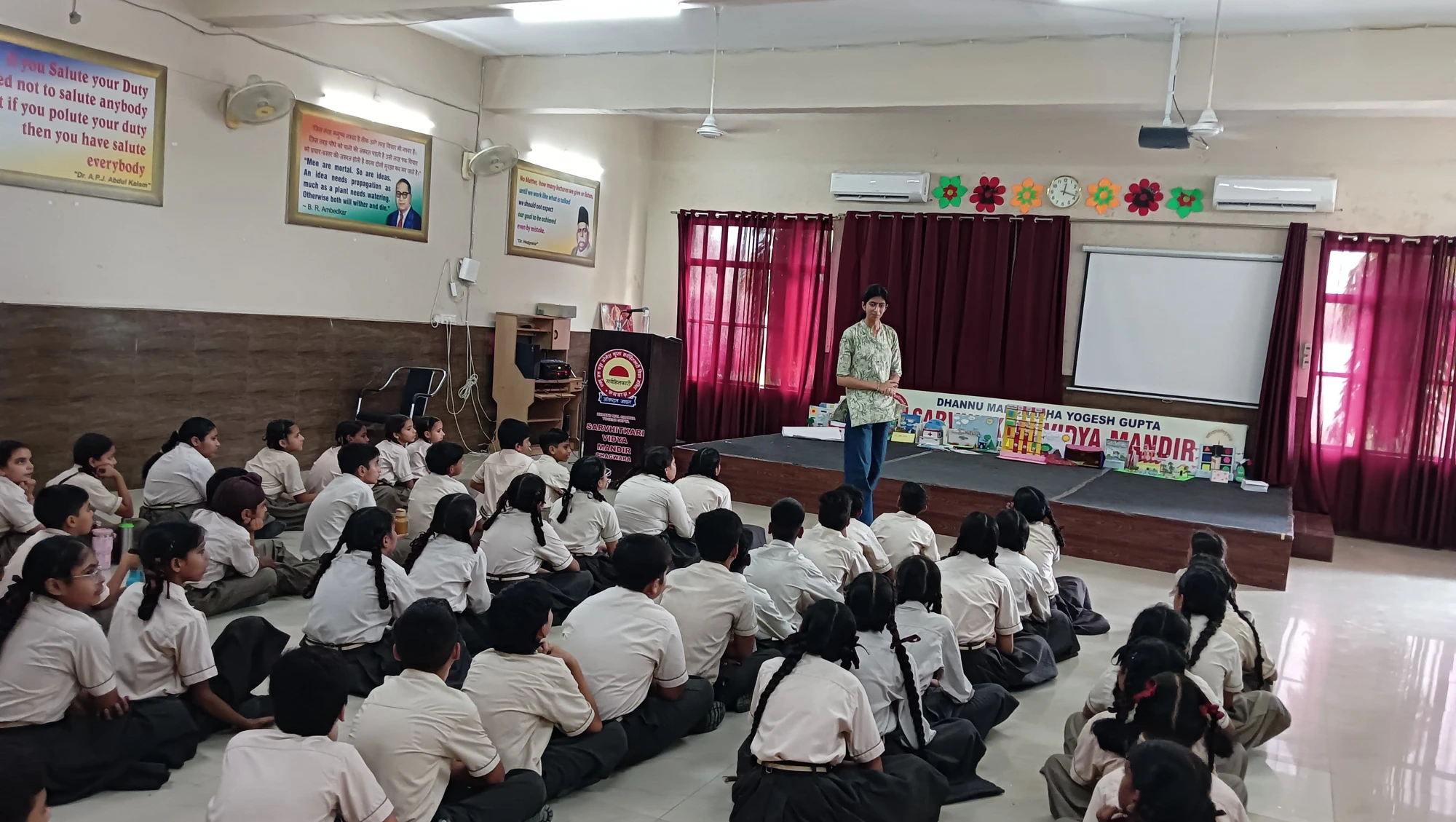 India workshop - students in classroom