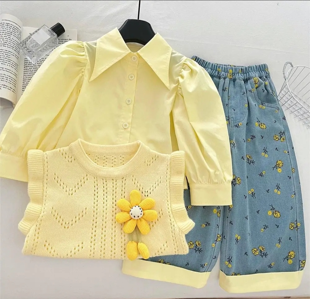 Flower Girl 3-Piece Set — Yellow