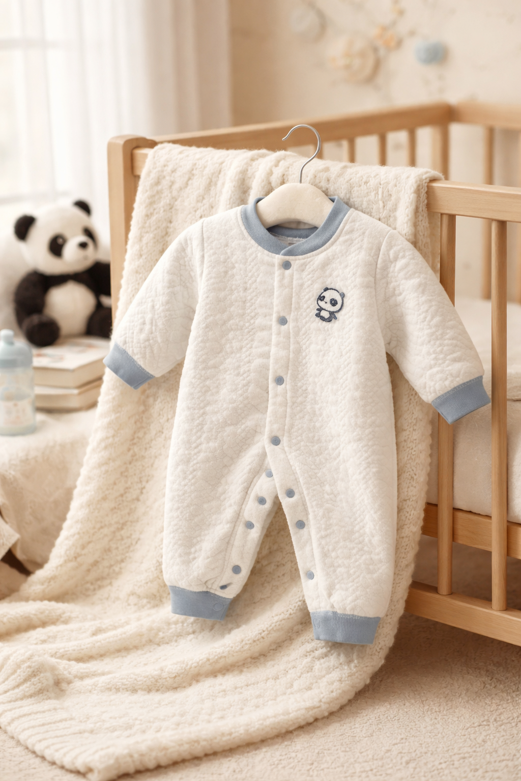 Cloud Panda romper for babies