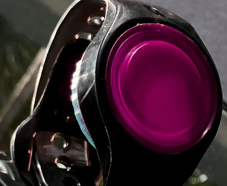 Macro detail of the patented WearSpray dispensing valve