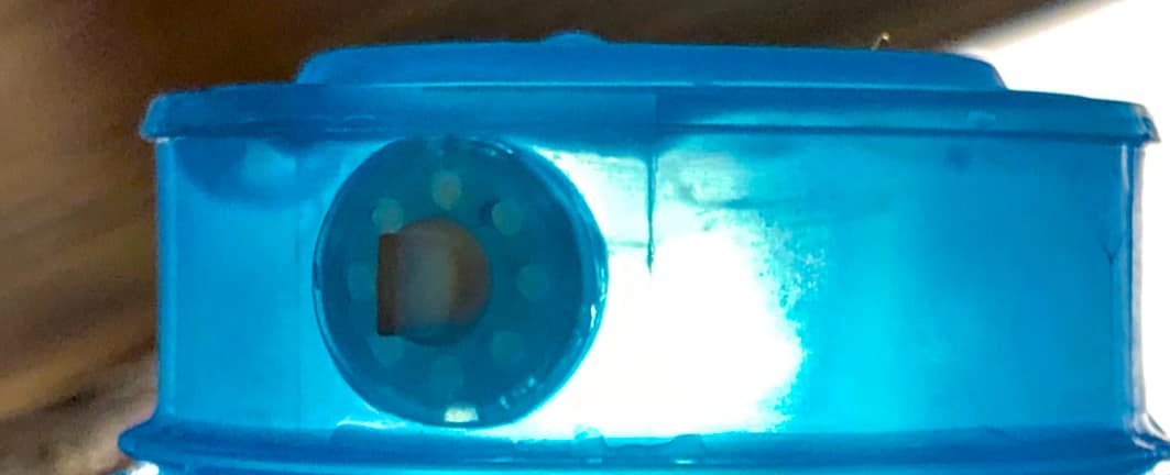 Macro detail of the illuminated dispensing valve