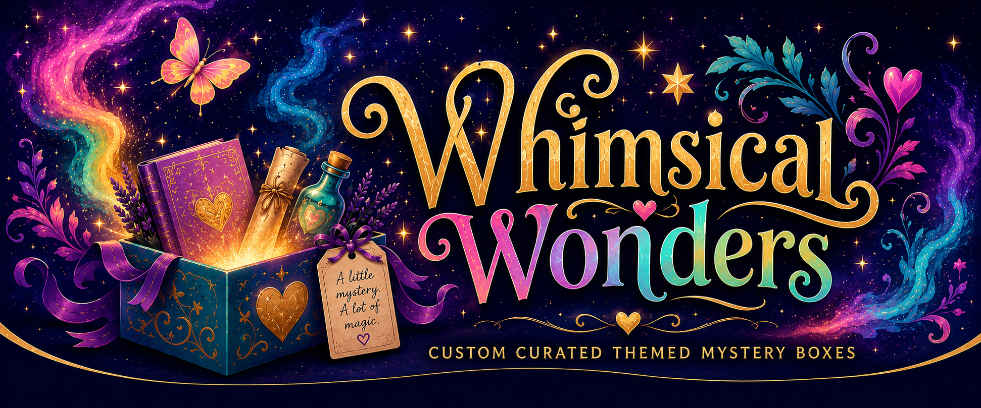 Whimsical Wonders — Custom Curated Themed Mystery Boxes. A little mystery. A lot of magic.