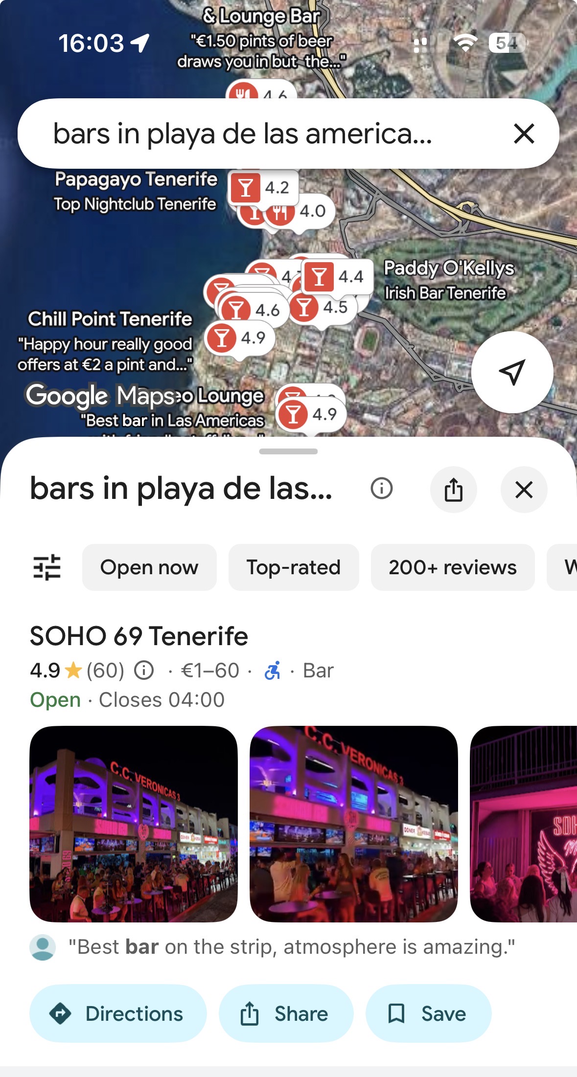 SOHO.69 Tenerife results